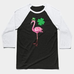 Lucky Leprechaun Flamingo St Patrick's Day Baseball T-Shirt